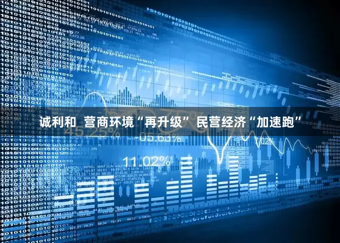 诚利和  营商环境“再升级” 民营经济“加速跑”